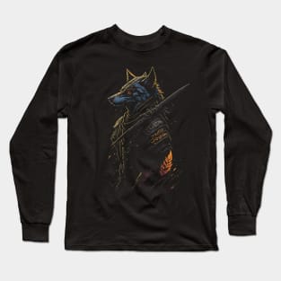 Samurai Wolf Long Sleeve T-Shirt